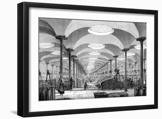 Great Hall in Messrs Marshall's Flax Mill, Leeds, C1880-null-Framed Giclee Print