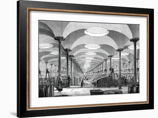 Great Hall in Messrs Marshall's Flax Mill, Leeds, C1880-null-Framed Giclee Print