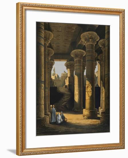 Great Hall of Columns of Temple of Esneh-null-Framed Giclee Print