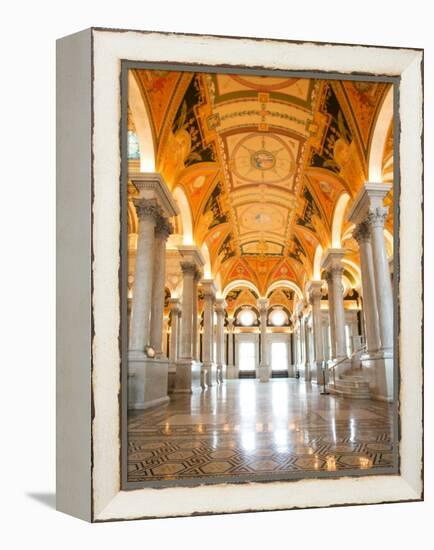 Great Hall of Jefferson Building, Library of Congress, Washington DC, USA-Scott T^ Smith-Framed Premier Image Canvas