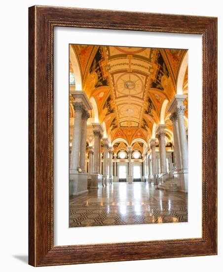 Great Hall of Jefferson Building, Library of Congress, Washington DC, USA-Scott T^ Smith-Framed Photographic Print
