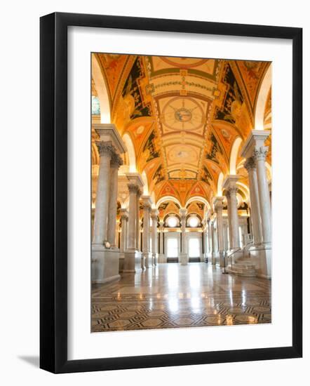 Great Hall of Jefferson Building, Library of Congress, Washington DC, USA-Scott T^ Smith-Framed Photographic Print