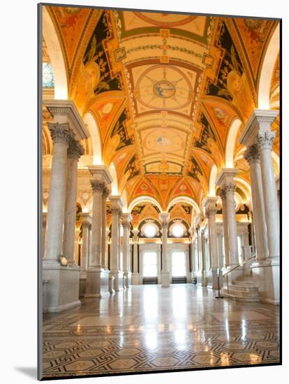 Great Hall of Jefferson Building, Library of Congress, Washington DC, USA-Scott T^ Smith-Mounted Photographic Print