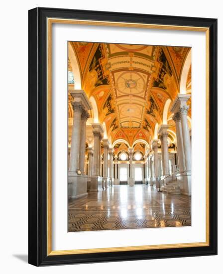 Great Hall of Jefferson Building, Library of Congress, Washington DC, USA-Scott T^ Smith-Framed Photographic Print