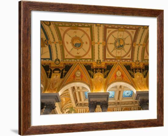 Great Hall of Jefferson Building, Library of Congress, Washington DC, USA-Scott T. Smith-Framed Photographic Print