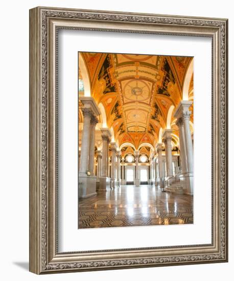 Great Hall of Jefferson Building, Library of Congress, Washington DC, USA-Scott T^ Smith-Framed Photographic Print