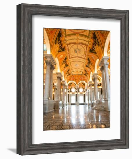 Great Hall of Jefferson Building, Library of Congress, Washington DC, USA-Scott T^ Smith-Framed Photographic Print