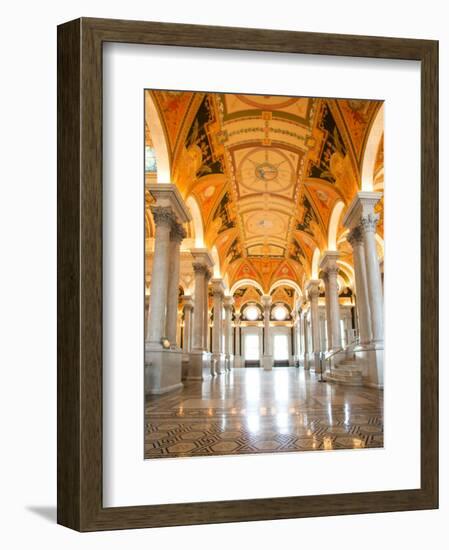 Great Hall of Jefferson Building, Library of Congress, Washington DC, USA-Scott T^ Smith-Framed Photographic Print