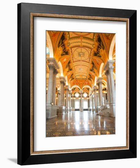 Great Hall of Jefferson Building, Library of Congress, Washington DC, USA-Scott T^ Smith-Framed Photographic Print