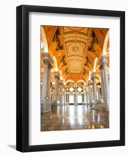 Great Hall of Jefferson Building, Library of Congress, Washington DC, USA-Scott T^ Smith-Framed Photographic Print