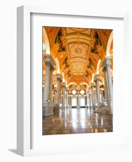 Great Hall of Jefferson Building, Library of Congress, Washington DC, USA-Scott T^ Smith-Framed Photographic Print