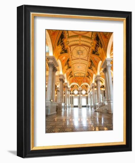 Great Hall of Jefferson Building, Library of Congress, Washington DC, USA-Scott T^ Smith-Framed Photographic Print