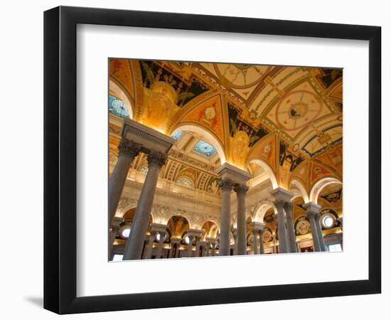 Great Hall of Jefferson Building, Library of Congress, Washington DC, USA-Scott T. Smith-Framed Photographic Print