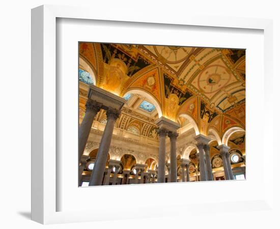 Great Hall of Jefferson Building, Library of Congress, Washington DC, USA-Scott T. Smith-Framed Photographic Print