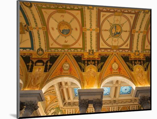 Great Hall of Jefferson Building, Library of Congress, Washington DC, USA-Scott T. Smith-Mounted Photographic Print