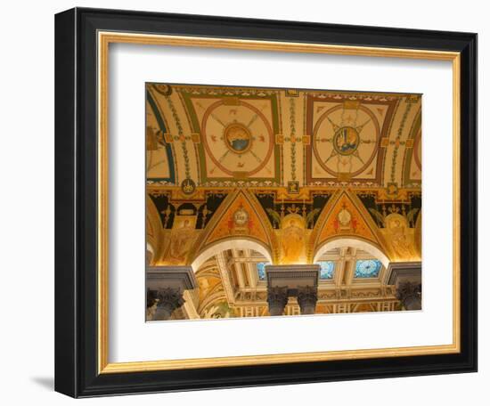 Great Hall of Jefferson Building, Library of Congress, Washington DC, USA-Scott T. Smith-Framed Photographic Print