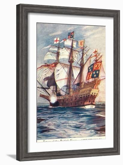 Great Harry, British Galleon, 1514-null-Framed Art Print