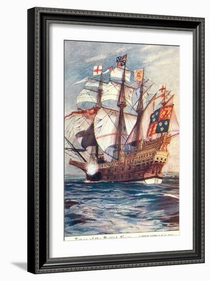 Great Harry, British Galleon, 1514-null-Framed Art Print