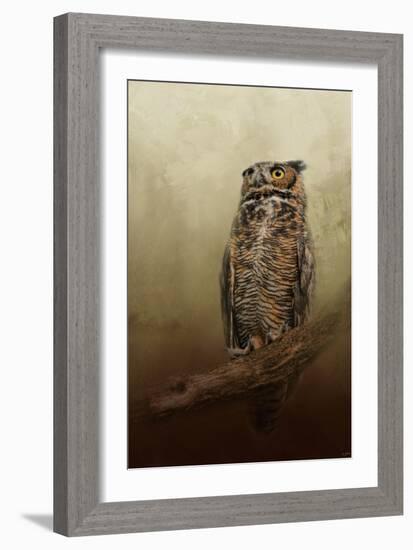 Great Horned Owl at Shiloh-Jai Johnson-Framed Giclee Print