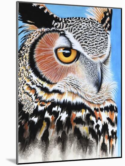 Great Horned Owl Eye-Michelle Faber-Mounted Giclee Print