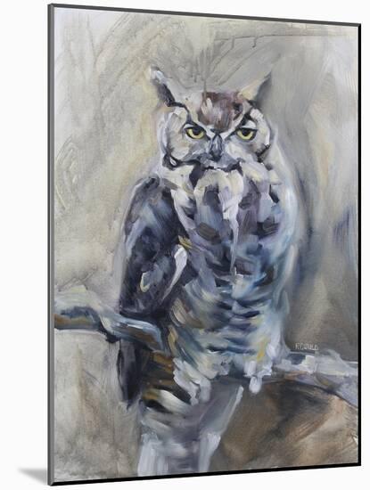 Great Horned Owl-Renee Gould-Mounted Giclee Print