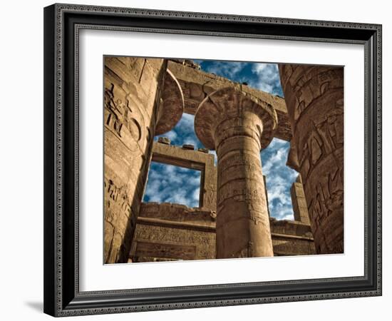 Great Hypostyle Hall at Karnak Temple, Egypt-Clive Nolan-Framed Photographic Print