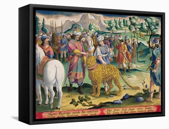 Great King of the Parthians Hunts, Plate 9 Venationes Ferarum, Avium, Piscium-Jan van der Straet-Framed Premier Image Canvas