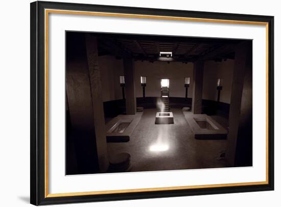 Great Kiva Spirit Aztec Ruins National Monument BW-Steve Gadomski-Framed Photographic Print