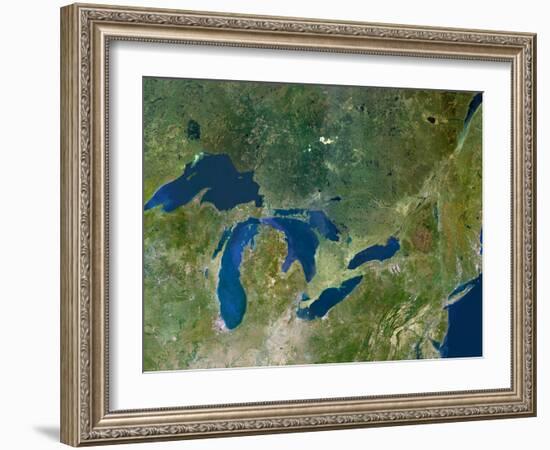 Great Lakes, Satellite Image-PLANETOBSERVER-Framed Photographic Print