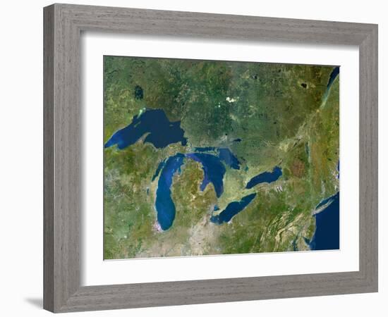 Great Lakes, Satellite Image-PLANETOBSERVER-Framed Photographic Print