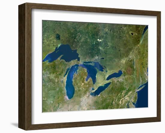 Great Lakes, Satellite Image-PLANETOBSERVER-Framed Photographic Print