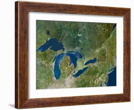 Great Lakes, Satellite Image-PLANETOBSERVER-Framed Photographic Print