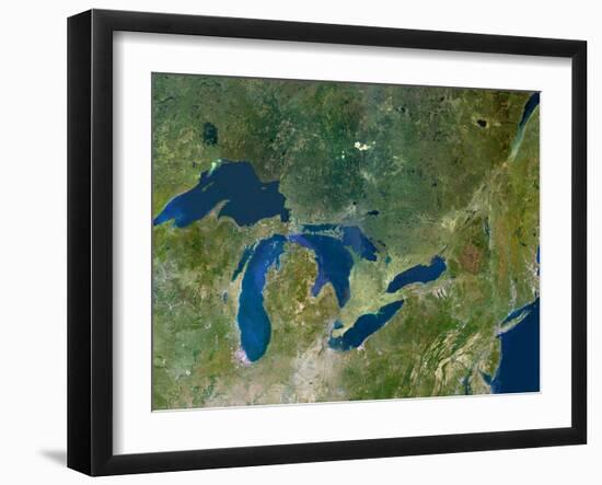 Great Lakes, Satellite Image-PLANETOBSERVER-Framed Photographic Print