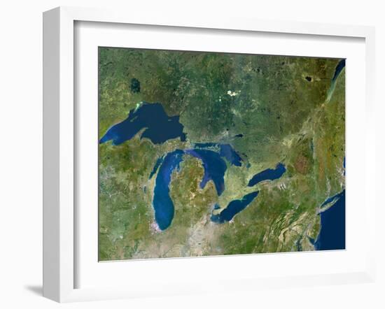 Great Lakes, Satellite Image-PLANETOBSERVER-Framed Photographic Print