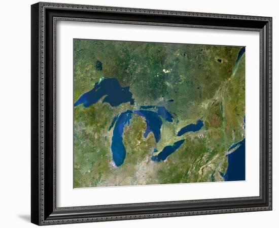 Great Lakes, Satellite Image-PLANETOBSERVER-Framed Photographic Print