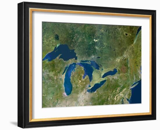 Great Lakes, Satellite Image-PLANETOBSERVER-Framed Photographic Print