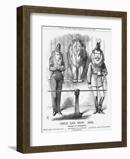 Great Lion Show, 1868-John Tenniel-Framed Giclee Print