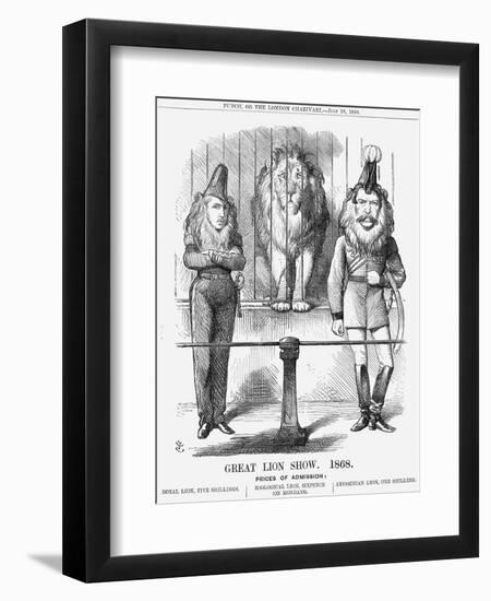 Great Lion Show, 1868-John Tenniel-Framed Giclee Print