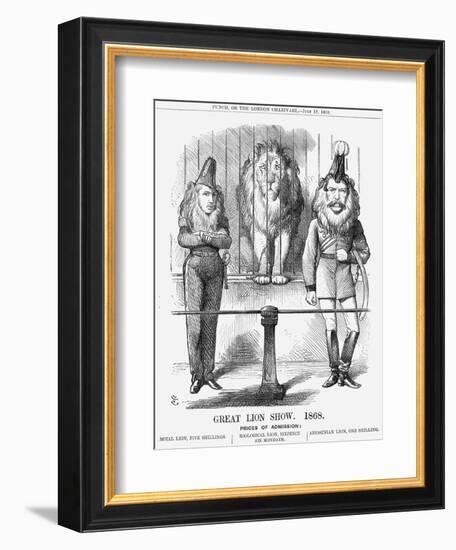 Great Lion Show, 1868-John Tenniel-Framed Giclee Print