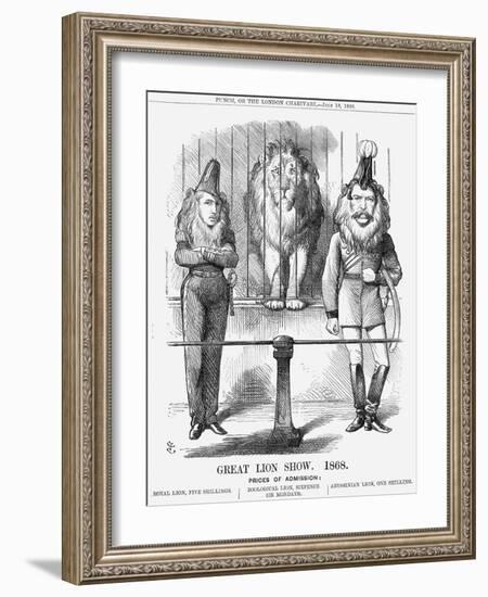 Great Lion Show, 1868-John Tenniel-Framed Giclee Print