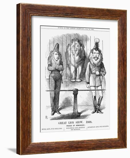 Great Lion Show, 1868-John Tenniel-Framed Giclee Print