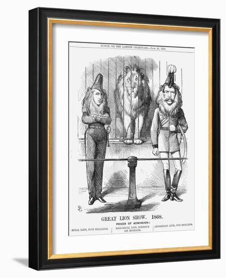 Great Lion Show, 1868-John Tenniel-Framed Giclee Print