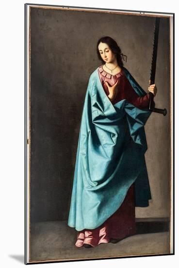 Great Martyr Euphemia (Oil on Canvas, 1637)-Francisco de Zurbaran-Mounted Giclee Print