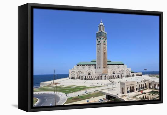 Great Mosque in Casablanca, Morocco-p.lange-Framed Premier Image Canvas