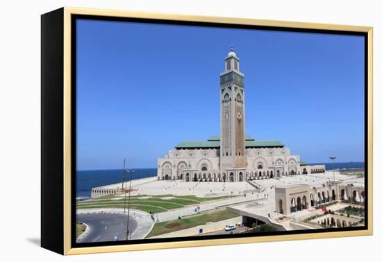 Great Mosque in Casablanca, Morocco-p.lange-Framed Premier Image Canvas