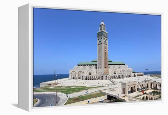 Great Mosque in Casablanca, Morocco-p.lange-Framed Premier Image Canvas