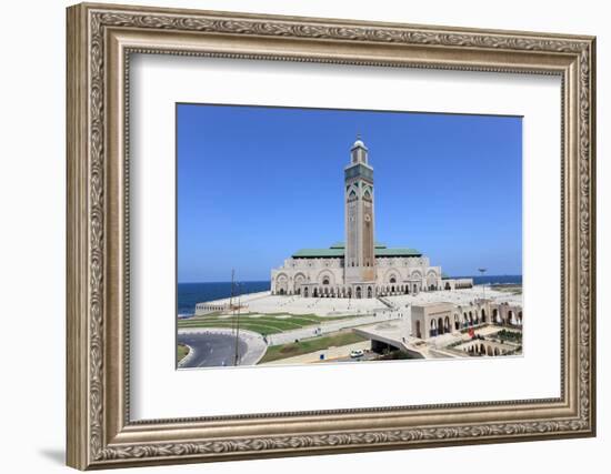 Great Mosque in Casablanca, Morocco-p.lange-Framed Photographic Print