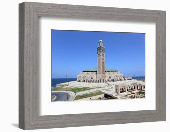 Great Mosque in Casablanca, Morocco-p.lange-Framed Photographic Print