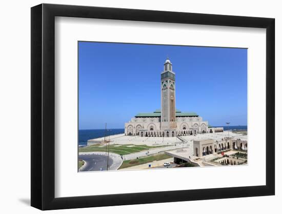 Great Mosque in Casablanca, Morocco-p.lange-Framed Photographic Print