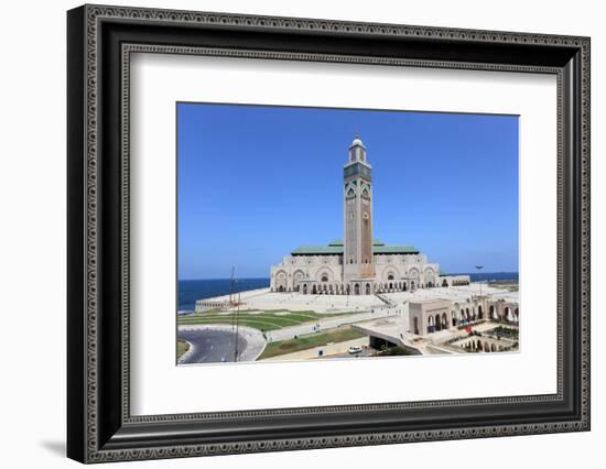 Great Mosque in Casablanca, Morocco-p.lange-Framed Photographic Print